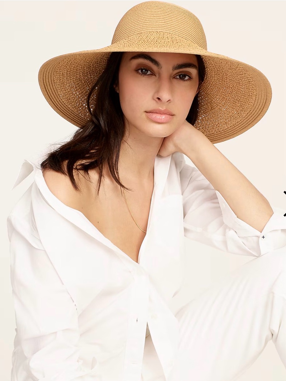 J Crew Nwot Textured Summer Straw Hat~ Floppy Sunhat